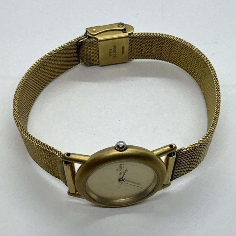 Skagen 45GG Women's Gold Tone Analog Dial Quartz Genuine Wrist Watch JNA568